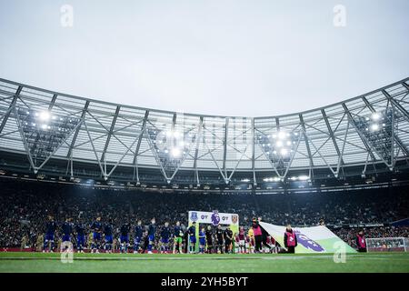 London, Großbritannien. November 2024. London, England, 9. November 2024: Spiel der Premier League zwischen West Ham und Everton im London Stadium in London. (Pedro Porru/SPP) Credit: SPP Sport Press Photo. /Alamy Live News Stockfoto