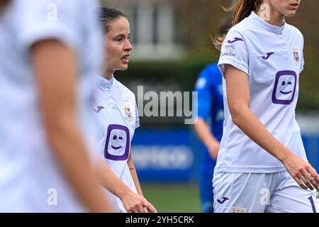 Stefania Vatafu (10) aus Anderlecht, dargestellt während eines Frauenfußballspiels zwischen KRC Genk Ladies und RSC Anderlecht am 9. Spieltag der Saison 2024 - 2025 der Belgischen Lotto Womens Super League, am Samstag, 9. November 2024 in Genk, BELGIEN. Quelle: Sportpix/Alamy Live News Stockfoto