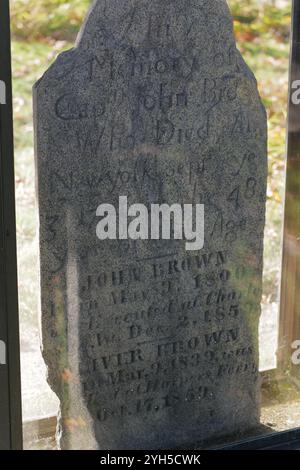 Das John Brown-Haus und die Farm in North Elba, New York, des berühmten Abolitionisten und Anti-Sklaverei-Befürworters John Brown Stockfoto