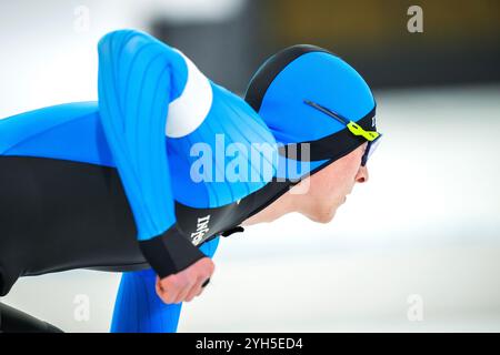 Heerenveen, Niederlande. November 2024. HEERENVEEN, NIEDERLANDE - 9. NOVEMBER: Pelle Bolsius tritt am 9. November 2024 in Heerenveen, Niederlande auf dem 1500 m an. Foto: Orange Pics BV/Alamy Live News Stockfoto