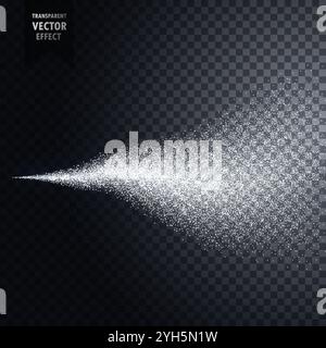 Wasser, luftige Nebel Spray Nebel oder Rauch transparenten Hintergrund Stock Vektor