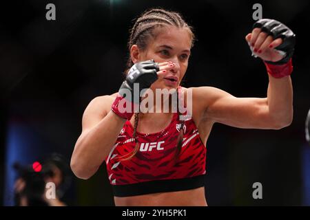 Las Vegas, USA. November 2024, Las Vegas, Nv, Las Vegas, NV, USA: Karolina Kowalkiewicz und Denise Gomes bei UFC Apex für die UFC Fight Night - Magny and Pirates am 9. November 2024 in Las Vegas, NV, USA. (Foto: Louis Grasse/PxImages) (Credit Image: © Louis Grasse/PX Imagens via ZUMA Press Wire) NUR REDAKTIONELLE VERWENDUNG! Nicht für kommerzielle ZWECKE! Quelle: ZUMA Press, Inc./Alamy Live News Stockfoto