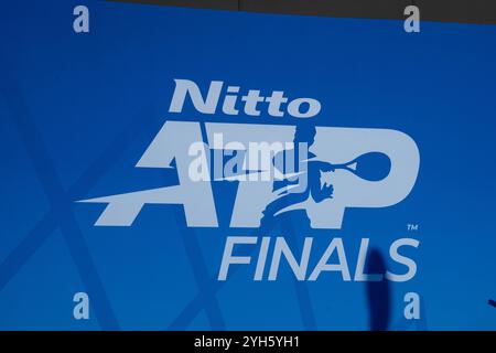 Nitto ATP Finals, auf dem Höhepunkt der Tennissaison, treten die besten Spieler der Welt in atemberaubenden Spielen an. Sport und starke Emotionen für Eve Stockfoto