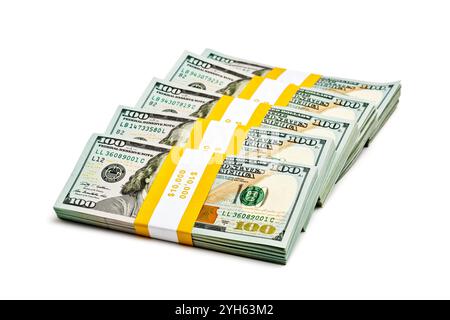 Bündel von 100-US-Dollar-2013-Banknotenscheinen Stockfoto