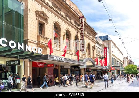 Eintritt zur historischen Regent Arcade, Rundle Mall, Adelaide, South Australia, Australien Stockfoto