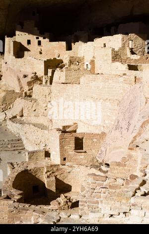 Außergewöhnliche Ruinen intakt im Cliff Palace von Mesa Verde National Park, Colorado. Stockfoto