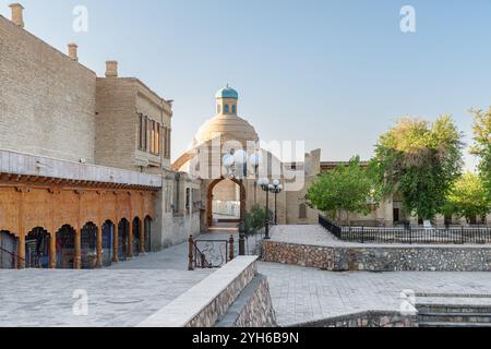 Fantastischer Blick auf das historische Zentrum von Buchara, Usbekistan Stockfoto