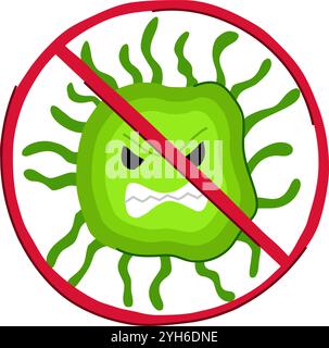 Desinfektionsmittel Anti-Bakterien-Karikaturvektor-Illustration Stock Vektor