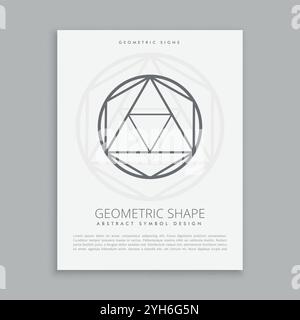 Heilige Geometrie lineart Form Poster Flyer Stock Vektor