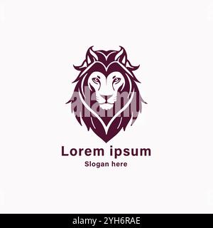 Elegante Designvorlage mit Lion-Logo Stock Vektor