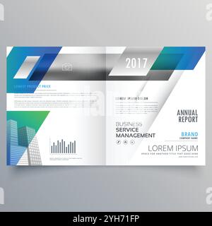 Business Bifold Broschüre Vorlage Vektor-design Stock Vektor