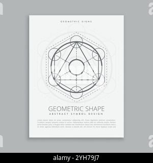 Heilige Geometrie lineart Form Poster Flyer Stock Vektor