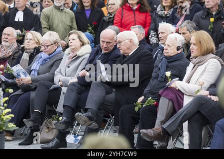 Evelyn Zupke (Bundesbeauftragte für die Opfer der SED-Diktatur), Kai Wegner (Regierender Bürgermeister von Berlin), Frank-Walter Steinmeier (Bundeskanzler) Stockfoto