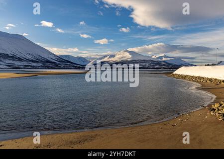 Panorama am Ramfjordbotn Stockfoto