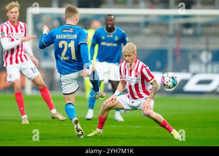 Lyngby, Dänemark. November 2024. 3F Superliga-kampen mellem Lyngby Boldklub og AAB paa Lyngby Stadion, soendag den 10. november 2024. Quelle: Ritzau/Alamy Live News Stockfoto