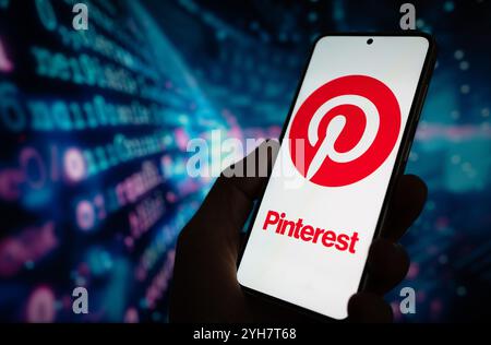 Logotyp des Pinterest Social-Media-Dienstes Stockfoto