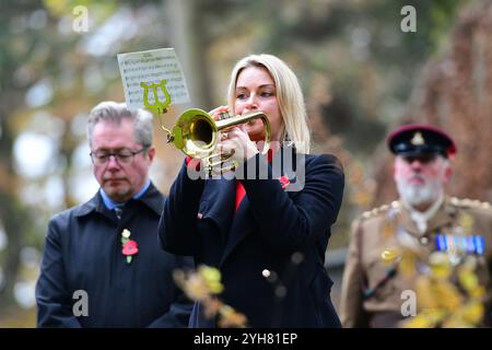 Honley, Huddersfield, Yorkshire, Vereinigtes Königreich, 10. November 2024. Gedenkgottesdienst und Parade in Honley, Huddersfield. Richard Asquith/Alamy Live News Stockfoto