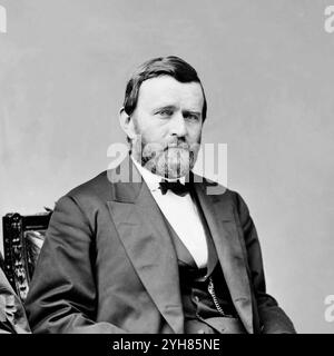 Präsident Ulysses S. Grant. Ca. 1868-72. Foto von Mathew Brady Studio. Stockfoto