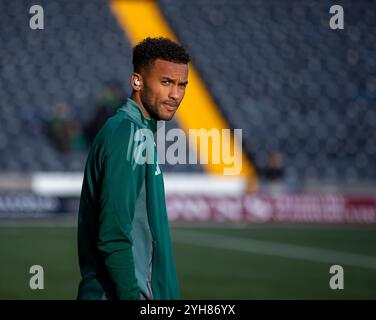 Kilmarnock, Schottland. 10. November 2024; Rugby Park, Kilmarnock, Schottland: Scottish Premiership Football, Kilmarnock versus Celtic; Auston Trusty of Celtic Credit: Action Plus Sports Images/Alamy Live News Stockfoto