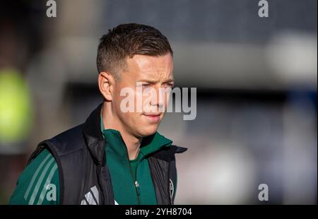 Kilmarnock, Schottland. 10. November 2024; Rugby Park, Kilmarnock, Schottland: Scottish Premiership Football, Kilmarnock versus Celtic; Callum McGregor von Celtic Credit: Action Plus Sports Images/Alamy Live News Stockfoto