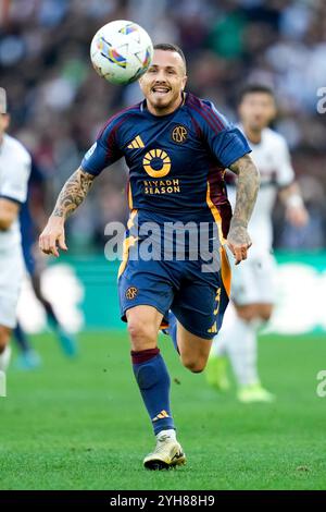 Rom, Italien. November 2024. Angelino von AS Roma während des Spiels der Serie A Enilive zwischen AS Roma und Bologna FC im Stadio Olimpico am 10. November 2024 in Rom. Quelle: Giuseppe Maffia/Alamy Live News Stockfoto