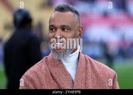 München, Deutschland. November 2024. NFL Munich Game New York Giants - Carolina Panthers am 10.11.2024 in der Allianz Arena in München Patrick Esume Foto: Revierfoto Credit: ddp Media GmbH/Alamy Live News Credit: ddp Media GmbH/Alamy Live News Stockfoto