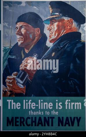 Die Life Line ist fest, Poster aus dem Zweiten Weltkrieg Stockfoto