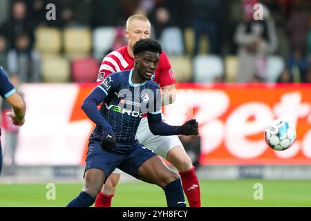 Silkeborg, Dänemark. November 2024. Mohamed Toure (Randers 7), als Silkeborg am Sonntag, den 10. November 2024, im JYSK Park in Silkeborg, am Sonntag, den 10. November 2024, gegen Randers FC in der Superliga antritt. (Foto: Claus Fisker/Ritzau Scanpix) Credit: Ritzau/Alamy Live News Stockfoto