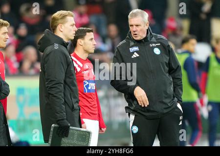 Silkeborg, Dänemark. November 2024. Kent Nielsen (SIF-Coach), als Silkeborg am Sonntag, den 10. November 2024, im JYSK Park in Silkeborg, am Sonntag, den 10. November 2024, in der Superliga Randers FC trifft. (Foto: Claus Fisker/Ritzau Scanpix) Credit: Ritzau/Alamy Live News Stockfoto