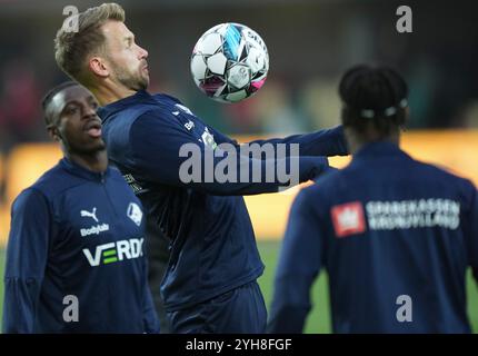 Silkeborg, Dänemark. November 2024. Frederik Lauenborg (Randers 14), als Silkeborg am Sonntag, den 10. November 2024, im JYSK Park in Silkeborg, am Sonntag, den 10. November 2024, in der Superliga Randers FC trifft. (Foto: Claus Fisker/Ritzau Scanpix) Credit: Ritzau/Alamy Live News Stockfoto