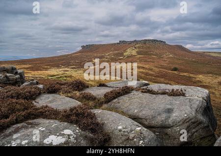 Carl Wark blickt in Richtung Higger Tor, Peak District Stockfoto