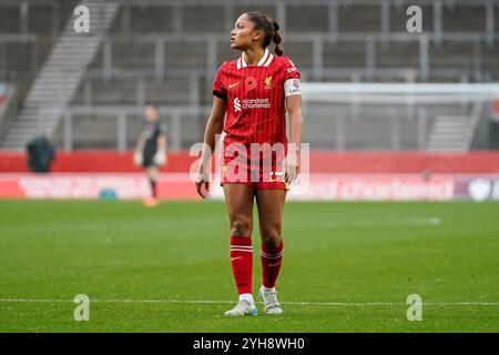 St Helens, Großbritannien. Sonntag, 10. November 2024, Barclays Women’s Super League: Liverpool FC Women vs Chelsea FC Women im St. Helens Stadium. Taylor Hinds während des WSL-Spiels zwischen Liverpool FC und Chelsea FC. James Giblin/Alamy Live News. Stockfoto