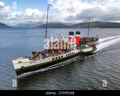 PS Waverley Excursions, der weltweit einzige Raddampfer für den Seeverkehr. Stockfoto