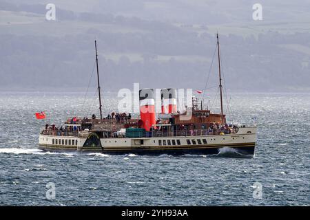 PS Waverley Excursions, der weltweit einzige Raddampfer für den Seeverkehr. Stockfoto