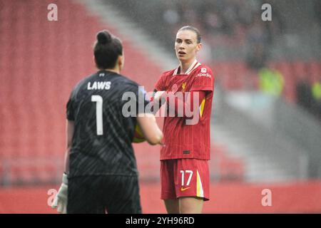 St. Helens. UK. November 2024. Liverpool FC gegen Chelsea FC Barclays Womens Super League Totally Wicked Stadium. St Helens ENGLAND - 10. November 2024 während des Spiels der Barclays Womens Super League zwischen Liverpool FC und Chelsea FC im Totally Wicked Stadium. Am 10. November 2024 in St. Helens.England Stockfoto