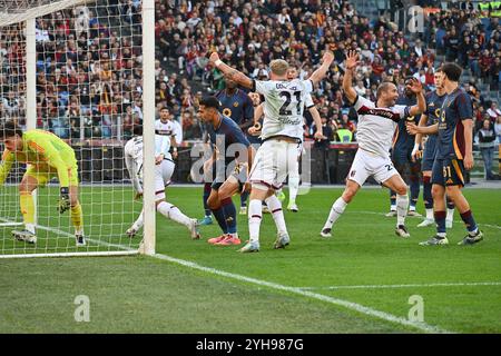 Stadio Olimpico, Rom, Italien. November 2024. Fußball der Serie A; Roma gegen Bologna; Santiago Castro aus Bolognia erzielt in der 25. Minute das Tor für 0-1. Credit: Action Plus Sports/Alamy Live News Stockfoto