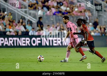 Inter Miamis Stürmer #10 Lionel Messi in Aktion beim Major League Soccer (MLS) Cup zwischen Inter Miami und Atlanta United. Foto: Chris Arjoon Stockfoto