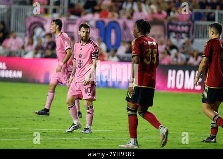 Inter Miamis Stürmer #10 Lionel Messi in Aktion beim Major League Soccer (MLS) Cup zwischen Inter Miami und Atlanta United. Foto: Chris Arjoon Stockfoto