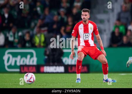 Elche, Spanien. November 2024. ELCHE, SPANIEN - 08. NOVEMBER: Alex Centelles Linksverteidiger von UD Almeria im LaLiga Hypermotion Spiel zwischen Elche CF und UD Almeria am 8. November 2024 in Elche, Spanien. (Foto von Francisco Macia/Photo Players Images/Magara Press) Credit: Magara Press SL/Alamy Live News Stockfoto