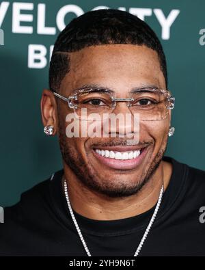 West Hollywood, Usa. November 2024. WEST HOLLYWOOD, LOS ANGELES, KALIFORNIEN, USA - NOVEMBER 09: Nelly kommt 2024 bei der Baby2Baby Gala von Paul Mitchell an, die am 9. November 2024 im Pacific Design Center in West Hollywood, Los Angeles, Kalifornien, USA stattfindet. (Foto: Xavier Collin/Image Press Agency) Credit: Image Press Agency/Alamy Live News Stockfoto