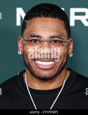 West Hollywood, Usa. November 2024. WEST HOLLYWOOD, LOS ANGELES, KALIFORNIEN, USA - NOVEMBER 09: Nelly kommt 2024 bei der Baby2Baby Gala von Paul Mitchell an, die am 9. November 2024 im Pacific Design Center in West Hollywood, Los Angeles, Kalifornien, USA stattfindet. (Foto: Xavier Collin/Image Press Agency) Credit: Image Press Agency/Alamy Live News Stockfoto