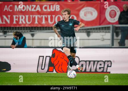 Monza, Italien. November 2024. Nicolo’ Rovella (SS Lazio) während des italienischen Meisterschaftsspiels Serie A zwischen AC Monza und SS Lazio am 10. November 2024 im U-Power-Stadion in Monza, Italien. Credit: Luca Rossini/E-Mage/Alamy Live News Credit: Luca Rossini/E-Mage/Alamy Live News Stockfoto