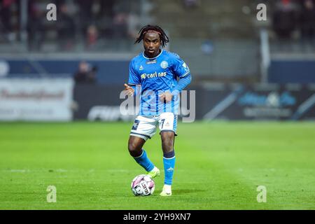 Lyngby, Dänemark. November 2024. Willy Kumado (7) von Lyngby BK wurde während des dänischen 3F Superliga-Spiels zwischen Lyngby BK und Aalborg BK im Lyngby Stadion in Lyngby gesehen. Quelle: Gonzales Photo/Alamy Live News Stockfoto