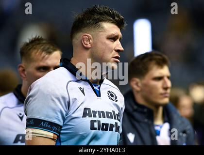 Edinburgh, Großbritannien. November 2024. Grant Gilchrist aus Schottland während des Spiels der Autumn Nation Series im Murrayfield Stadium, Edinburgh. Der Bildnachweis sollte lauten: Neil Hanna/Sportimage Credit: Sportimage Ltd/Alamy Live News Stockfoto