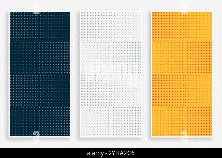 Abstrakte halftone leeren Banner einstellen Stock Vektor