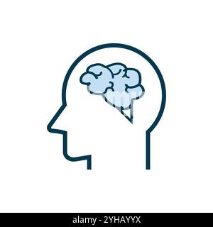 Leiter des Roboter-KI-Icon-Designs auf weißem Hintergrund, Technologie-Schaltungen System-Icondesign, ein Vektor-KI-Symbol-Konzeptdesign für UI-Erstellung, Kunstwerke Stock Vektor