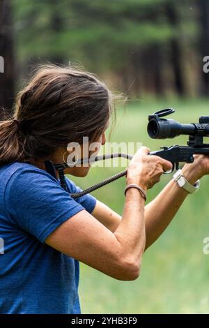 Gezielte Übungen im Freien Stockfoto