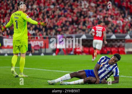 Lisboa, Portugal. November 2024. Estadio da Luz, Primeira Liga 2024/2025, FC Porto gegen Sporting; Samuel Omorodion vom FC Porto, während eines Spiels zwischen SL Benfica und FC Porto für die Primeira Liga 2024/2025 im Estadio da Luz in Lisboa am 10. November 2024. Foto: Roberto Zacarias/DiaEsportivo/Alamy Live News Credit: DiaEsportivo/Alamy Live News Stockfoto