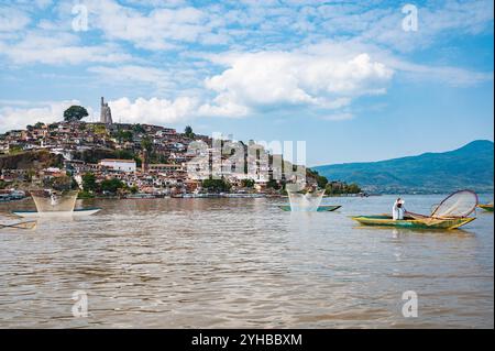 Wunderschöne Insel Janitzio, Patzcuaro, Michoacan Stockfoto