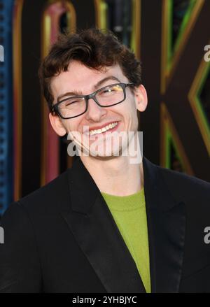 LOS ANGELES, KALIFORNIEN – 9. NOVEMBER: Stephen Nedoroscik nimmt an der Premiere von Universal Pictures 'Wicked' in Los Angeles im Dorothy Chandler Pavilion Teil Stockfoto